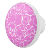 Abstract Floral Matrix (Soft Pink) Fine Art セラミックノブ (右)