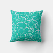 Abstract Floral Matrix (Teal) Fine Art クッション (裏面)