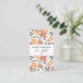 Abstract Floral Mid Century Salon Hair Stylist 名刺 (スタンド正面)