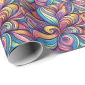 Abstract Floral pattern ラッピングペーパー (ロールコーナー)