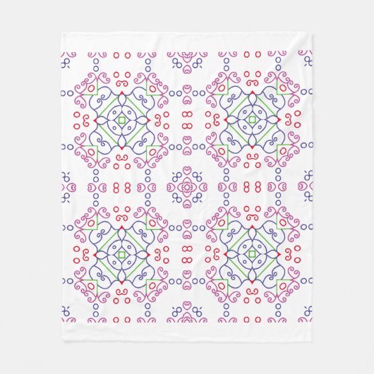 Abstract floral pattern designabstract, art, home フリースブランケット (正面)