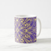 Abstract floral pattern. geometry, mandala design コーヒーマグカップ (正面右)