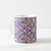 Abstract floral pattern. geometry, mandala design コーヒーマグカップ (正面左)