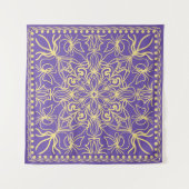 Abstract floral pattern. geometry, mandala design  タペストリー (正面(横))