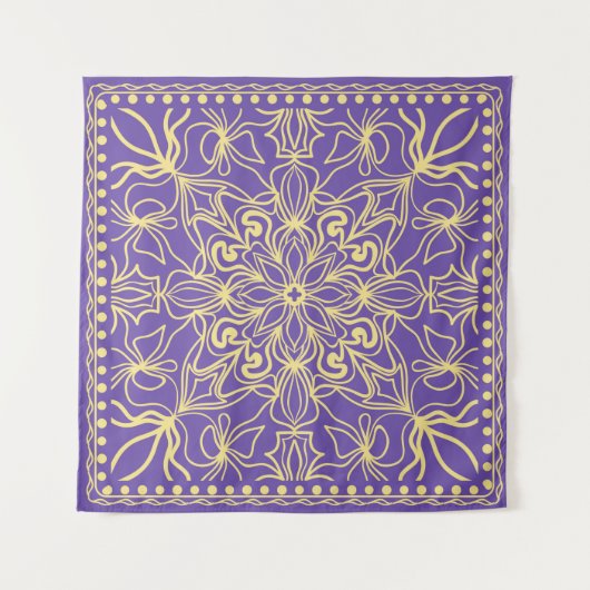 Abstract floral pattern. geometry, mandala design  タペストリー (正面)