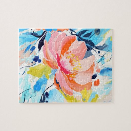 Abstract floral pattern painting  ジグソーパズル (横)