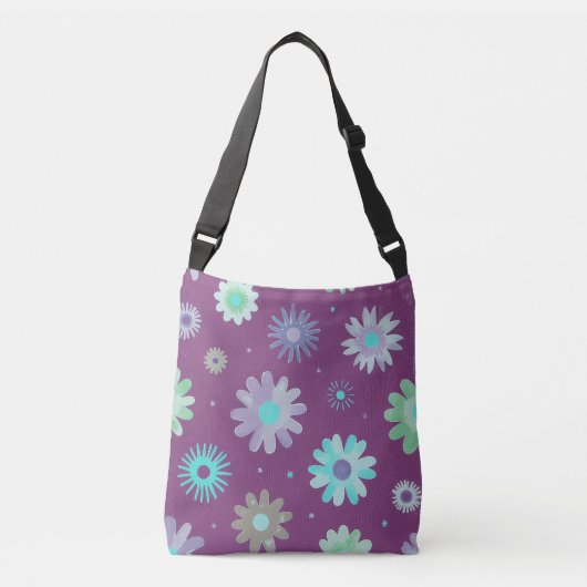 Abstract Floral Pattern Tote クロスボディバッグ (正面)