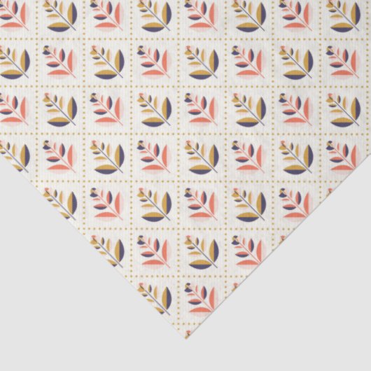 Abstract floral pattern with alternating designs 薄葉紙 (詳細)