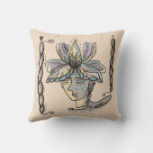 abstract floral portrait クッション (裏面)