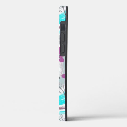 Abstract Floral Retro Swirls Case-Mate iPhoneケース (裏面 / 左)