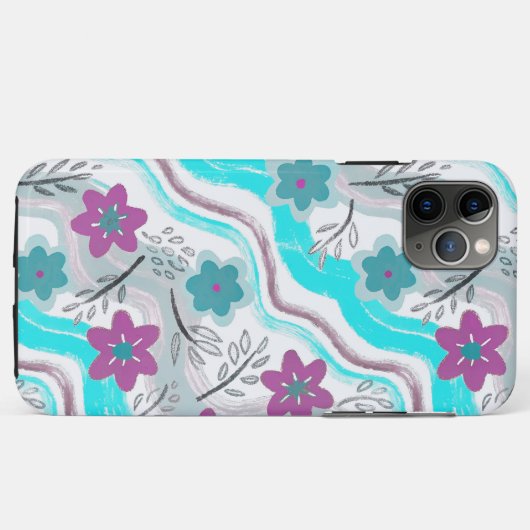 Abstract Floral Retro Swirls Case-Mate iPhoneケース (裏面(横))