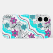 Abstract Floral Retro Swirls Case-Mate iPhoneケース (裏面 (横))
