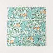 Abstract floral seamless pattern タペストリー (正面(横))