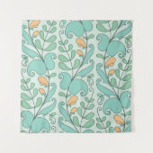 Abstract floral seamless pattern タペストリー (正面)