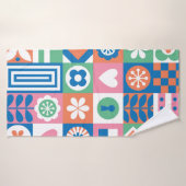 Abstract floral seamless pattern. Scandinavian and バスタオル (バスタオル)