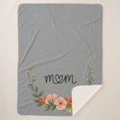 Abstract Floral Sherpa Fleece Blanket シェルパブランケット (正面)