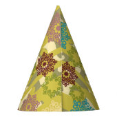 Abstract Floral Urban Stripe Any Age Pattern パーティーハット (裏面)