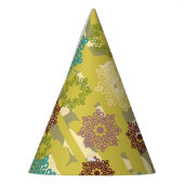 Abstract Floral Urban Stripe Any Age Pattern パーティーハット (左)