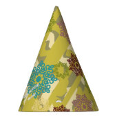 Abstract Floral Urban Stripe Any Age Pattern パーティーハット (右)