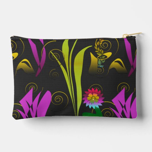 Abstract Floral with Spirals 1 アクセサリーポーチ (裏面)
