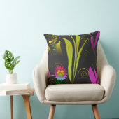 Abstract Floral with Spirals 1 クッション (椅子)