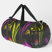 Abstract Floral with Spirals 1 ダッフルバッグ (右コーナー)