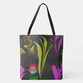 Abstract Floral with Spirals 1 トートバッグ (正面)