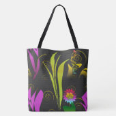 Abstract Floral with Spirals 1 トートバッグ (裏面)