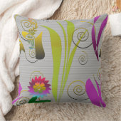 Abstract Floral with Spirals 2 クッション (ブランケット)