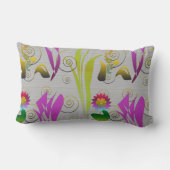 Abstract Floral with Spirals 2 ランバークッション (裏面)