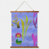 Abstract Floral with Spirals 5 吊り下げ型タペストリー (正面)