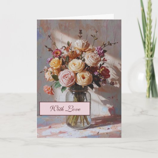 Abstract Florals Greeting Card カード (正面)