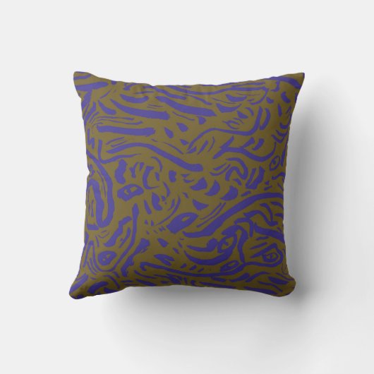 Abstract Flow Lines Throw Pillow- Nasamin studio クッション (裏面)