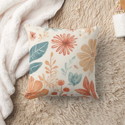 Abstract Flower Designed  クッション (ブランケット)