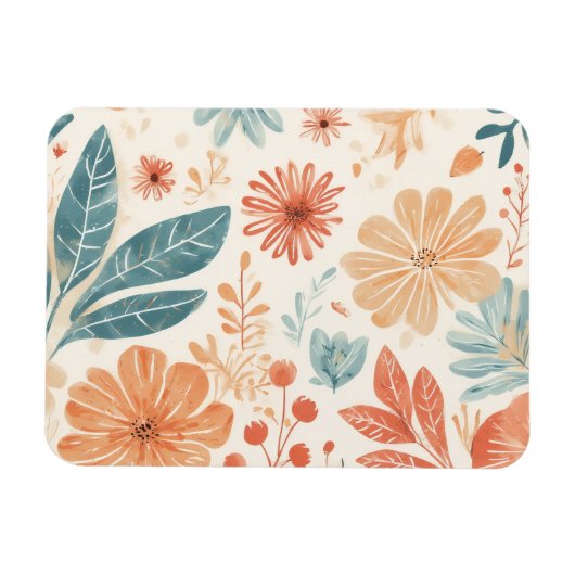 Abstract Flower Designed  マグネット (横)