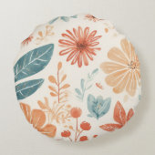 Abstract Flower Designed  ラウンドクッション (裏面)