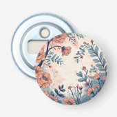 Abstract Flower Designed Button Bottle Opener 栓抜き (正面)