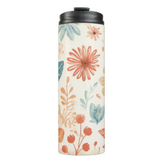 Abstract Flower Designed Thermal Tumbler タンブラー