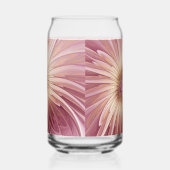 Abstract Flower Fractal Art & Shades of Burgundy ガラス缶 (左)