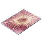 Abstract Flower Fractal Art & Shades of Burgundy ノートブック (左側)