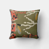 Abstract flower poppy artwork クッション (裏面)