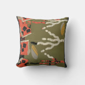 Abstract flower poppy artwork クッション (正面)