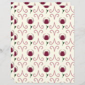 Abstract Flower Scrapbook Paper (正面/裏面)