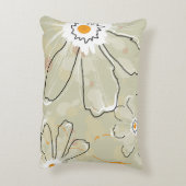 Abstract Flowers Daisies アクセントクッション (裏面(縦))