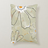 Abstract Flowers Daisies アクセントクッション (正面(垂直))