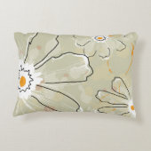 Abstract Flowers Daisies アクセントクッション (裏面)