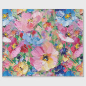 Abstract  Flowers Impressionist  ラッピングペーパー (フラット)