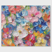 Abstract  Flowers Impressionist  ラッピングペーパー (フラット)