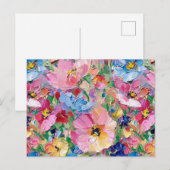 Abstract Flowers Impressionist Postcard ポストカード (正面/裏面)