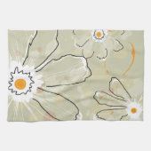 Abstract Flowers Microfiber Kitchen Towel キッチンタオル (横)
